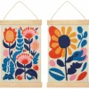 5" x 7" Abstract Flowers Diamond Art Kit with Wooden Frames by Make Market®