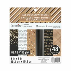 6" x 6" All Occasion Basics Paper Pad by Recollections™, 48 Sheets