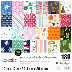 12" x 12" All Seasons Cardstock Paper Pad by Recollections™, 180 Sheets