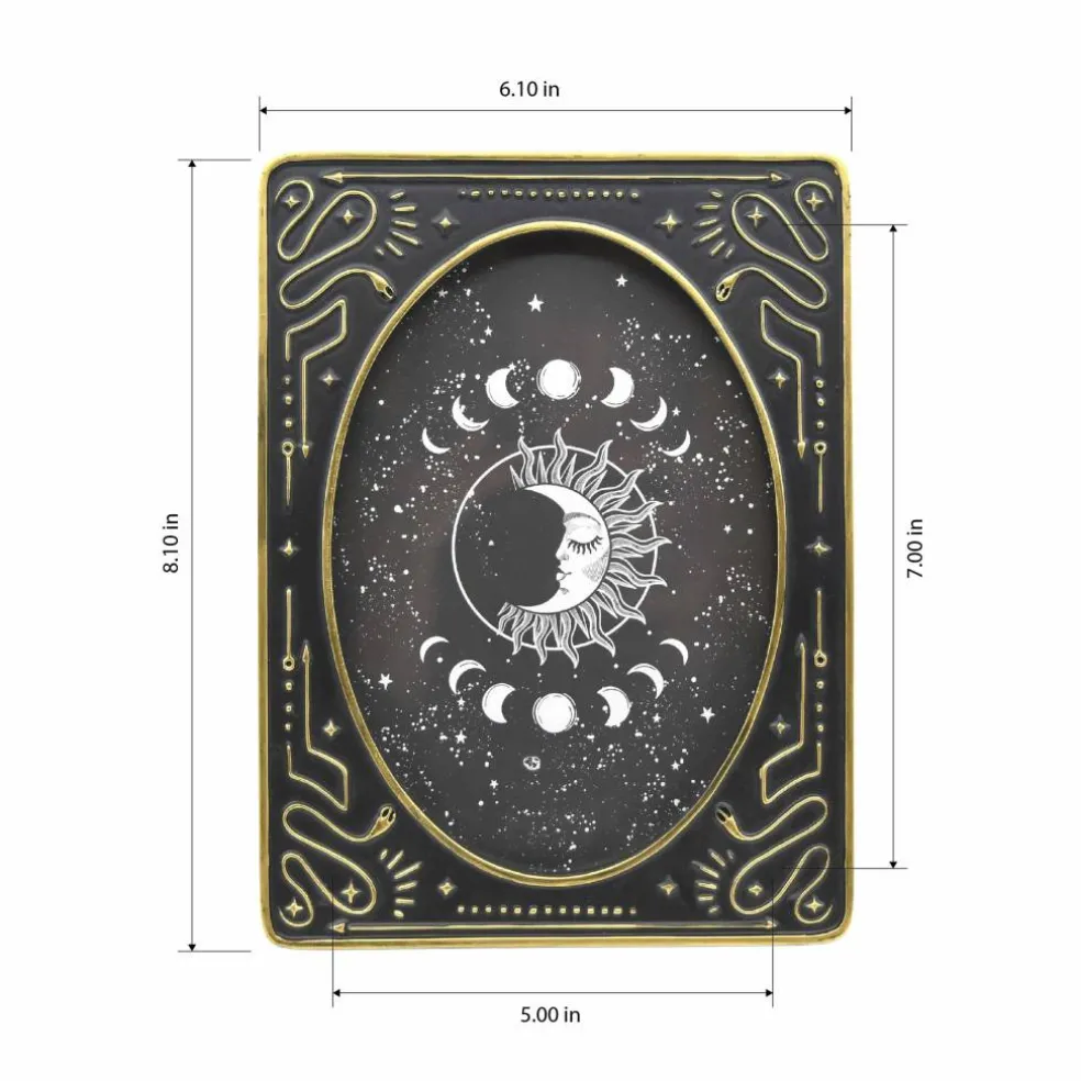 5" x 7" Black & Antique Gold Oval Tarot Card Tabletop Frame by Ashland®