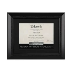 8.5" x 11" Black Document Frame with Mat by Studio Décor®