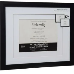 11" x 14" Black Double Mat Document Frame by Studio Décor®