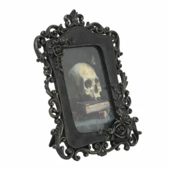 7.5" x 9.5" Black Framed Skull & Books Tabletop Décor by Ashland®