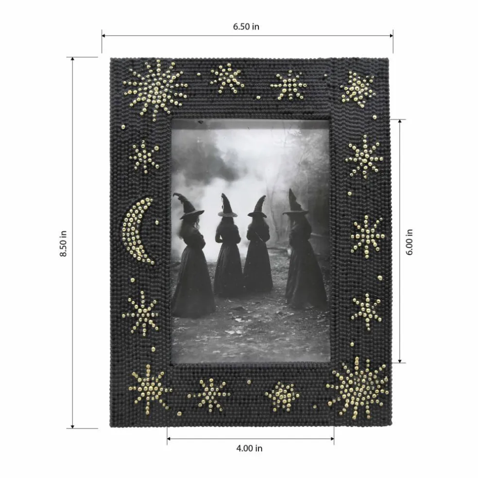4" x 6" Black & Gold Celestial Bead Tabletop Frame by Ashland®