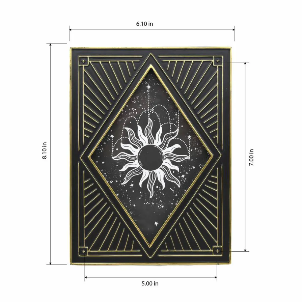 5" x 7" Black & Gold Diamond Tarot Card Tabletop Frame