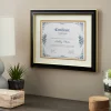 8.5" x 11" Black & Gold Document Frame with Double Mat by Studio Décor®