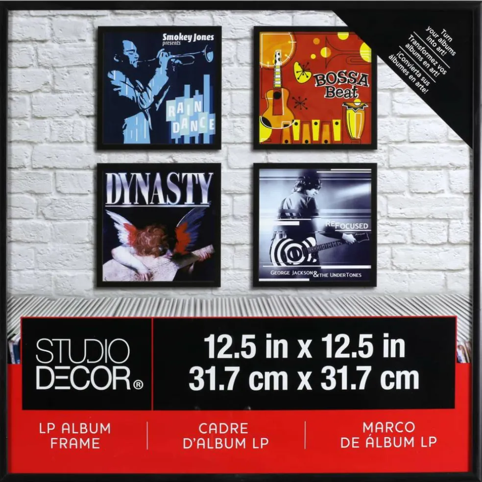 12.5" x 12.5" Black LP Album Frame by Studio Décor®