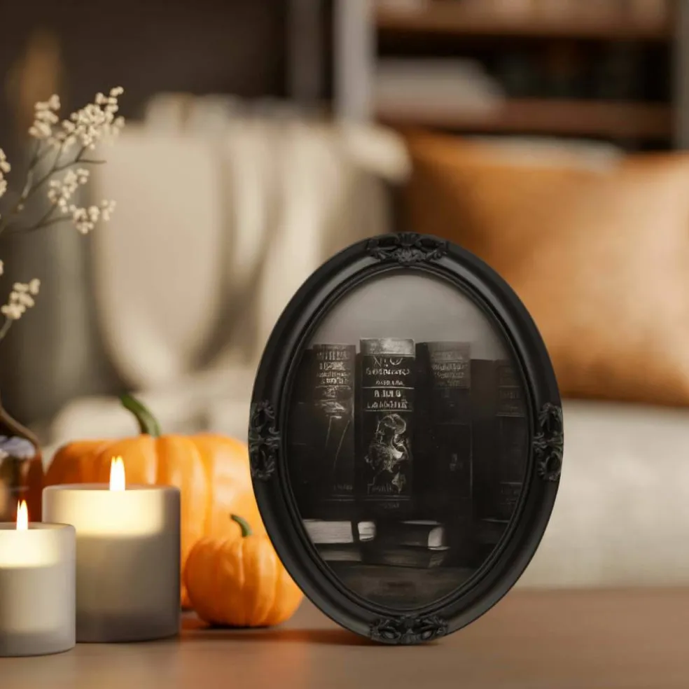 5" x 7" Black Oval Ornate Tabletop Frame by Ashland®