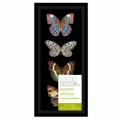 9" x 20" Black Panel Shadow Box by Studio Décor®