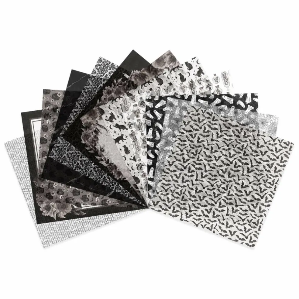 12" x 12" Black & White Conjuring Nightfall Paper Pad by Recollections™, 24 Sheets