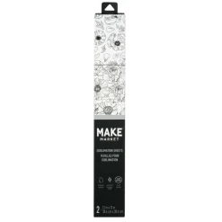 12" x 12" Black & White Floral Sublimation Sheets, 2ct. by Make MarketĀ®