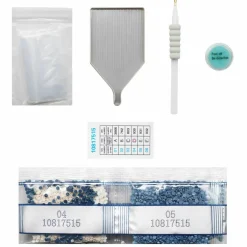 10" x 14" Blue Floral Wood Tray Diamond Art Kit by Make MarketĀ®