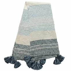 50" x 60" Blue Tassel Throw Blanket by Ashland®