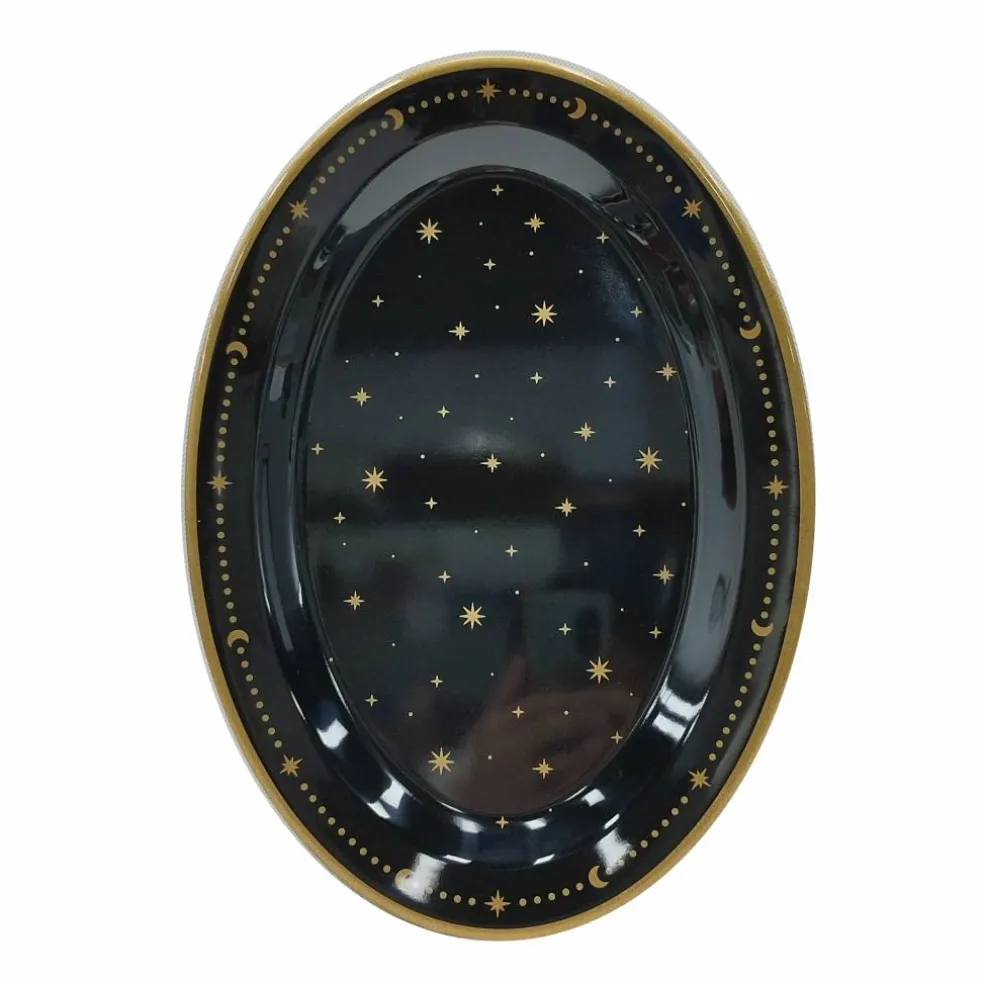 14" x 10" Bound by Magic Melamine Oval Platter with Stars by Celebrate It™