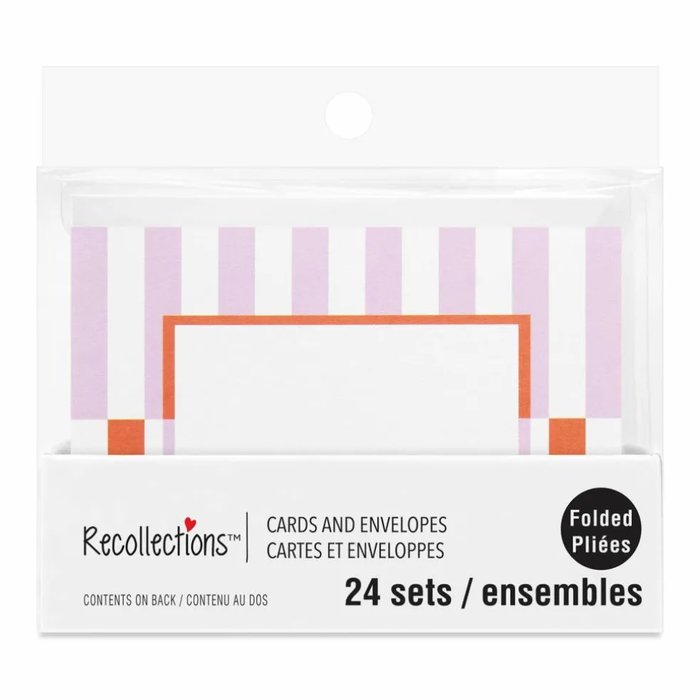 2.5" x 3.5" Boxed Stripe Card & Envelope Sets, 24ct. by Recollections™