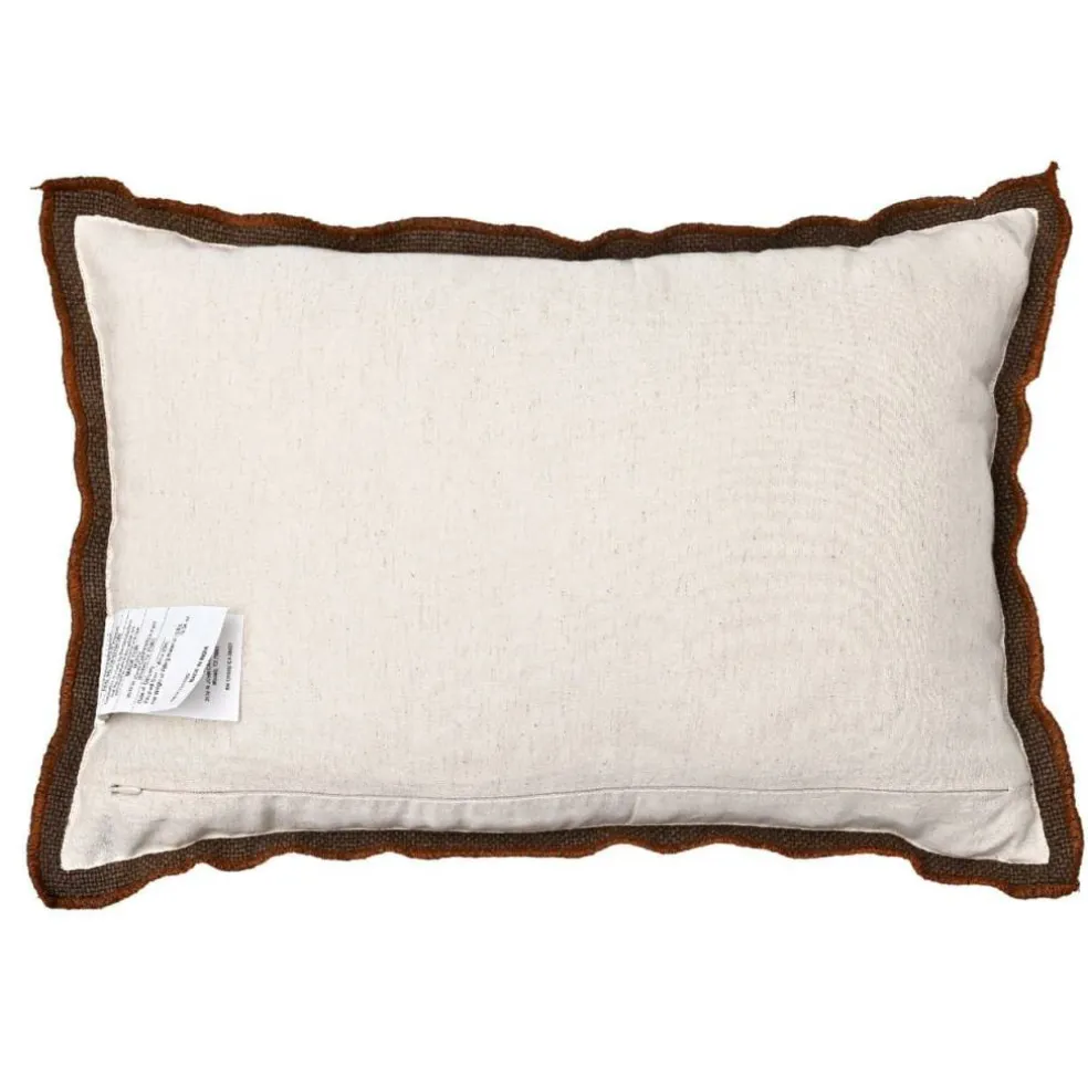 20" x 14" Brown Lumbar Pillow with Orange Trim by Ashland®