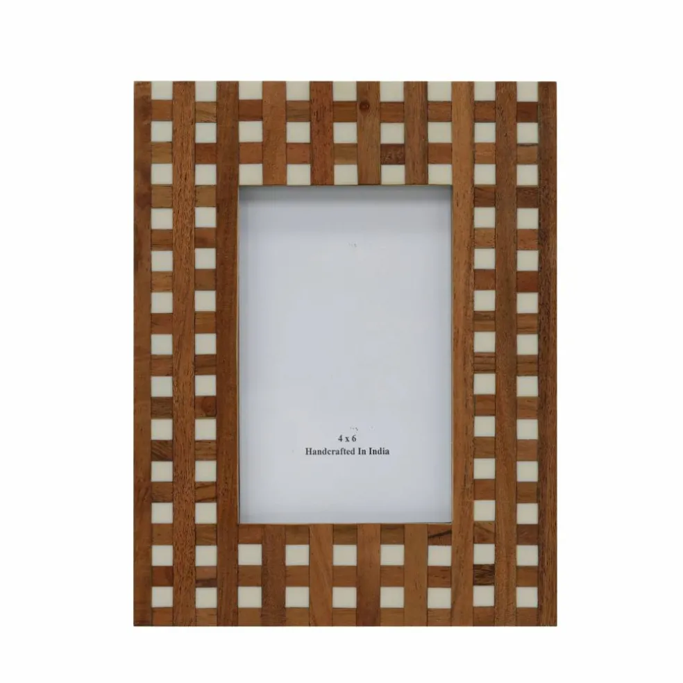 4" x 6" Brown Plaid Tabletop Frame by Ashland®