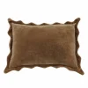 20" x 14" Brown Velvet Scalloped Pillow by Ashland®