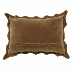 20" x 14" Brown Velvet Scalloped Pillow by Ashland®