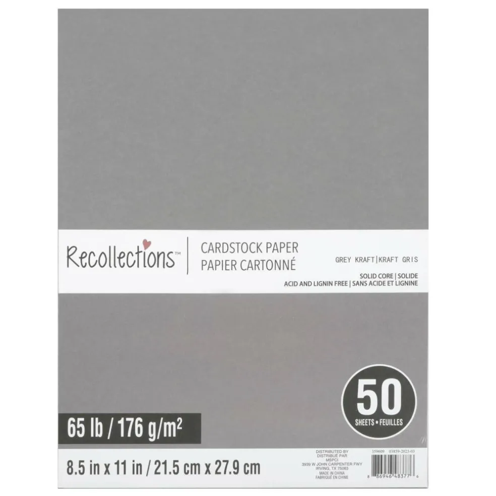 8.5" x 11" Cardstock Paper by Recollections™, 50 Sheets