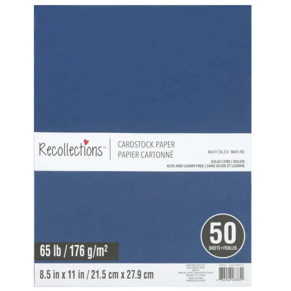 8.5" x 11" Cardstock Paper by Recollections™, 50 Sheets