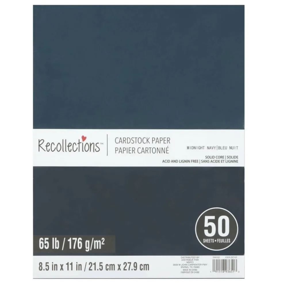 8.5" x 11" Cardstock Paper by Recollections™, 50 Sheets