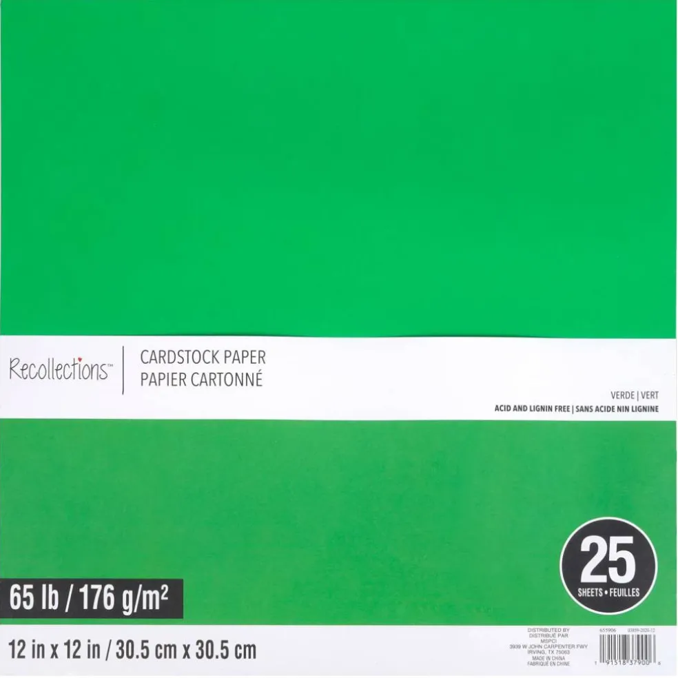 12" x 12" Cardstock Paper by Recollections™, 25 Sheets