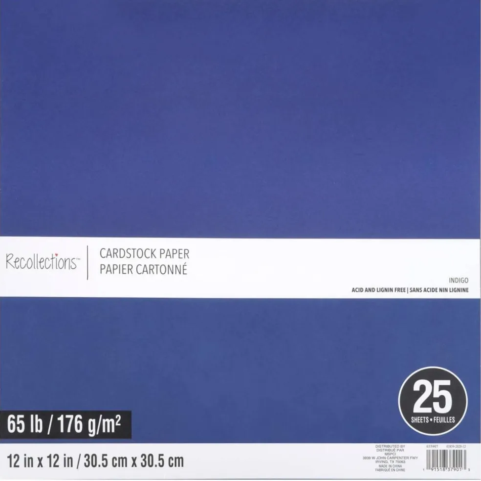 12" x 12" Cardstock Paper by Recollections™, 25 Sheets