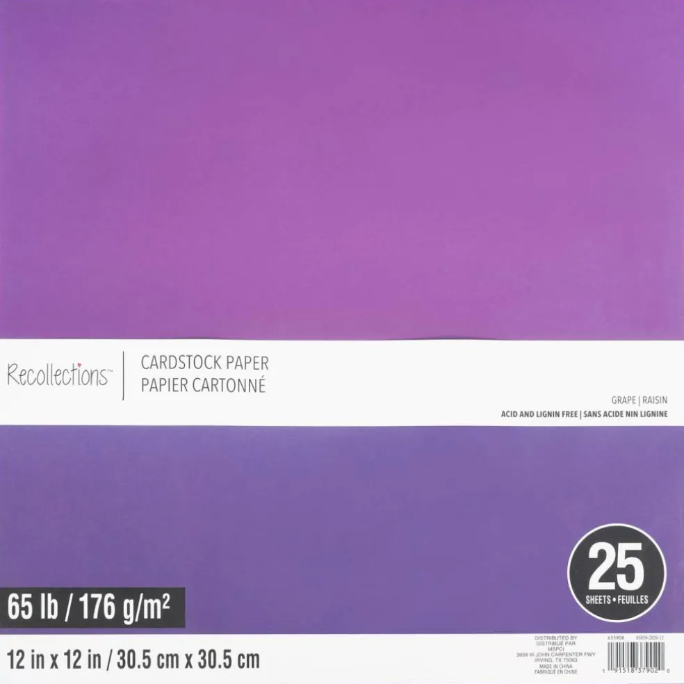 12" x 12" Cardstock Paper by Recollections™, 25 Sheets