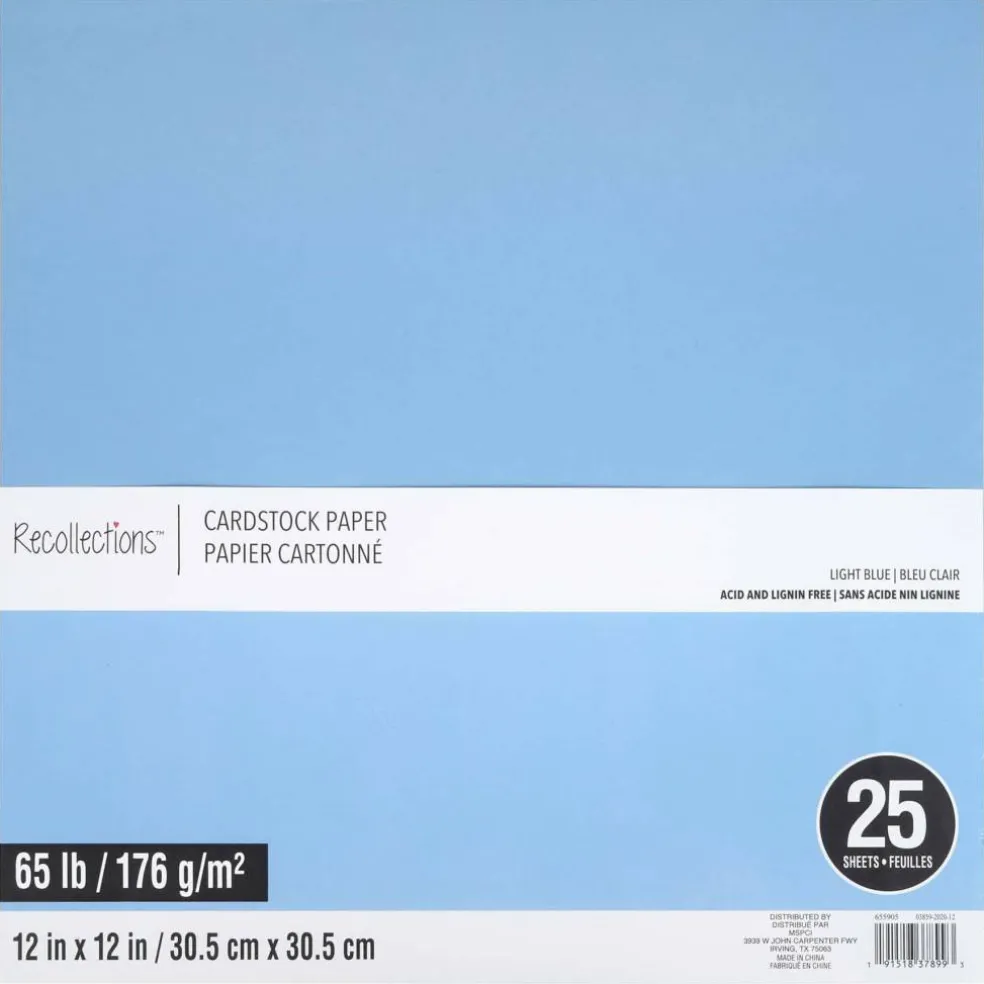 12" x 12" Cardstock Paper by Recollections™, 25 Sheets