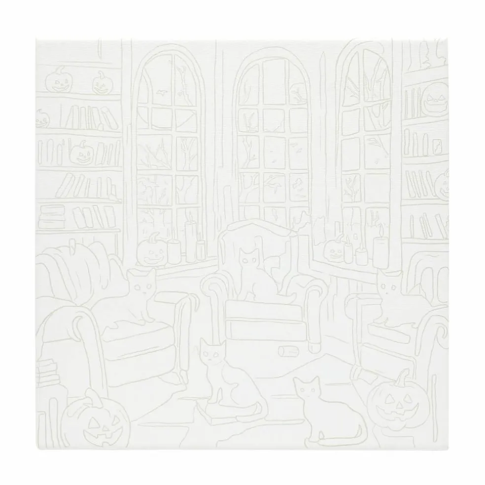 11" x 11" Cat Library Canvas Painting Kit by Craft Smart®