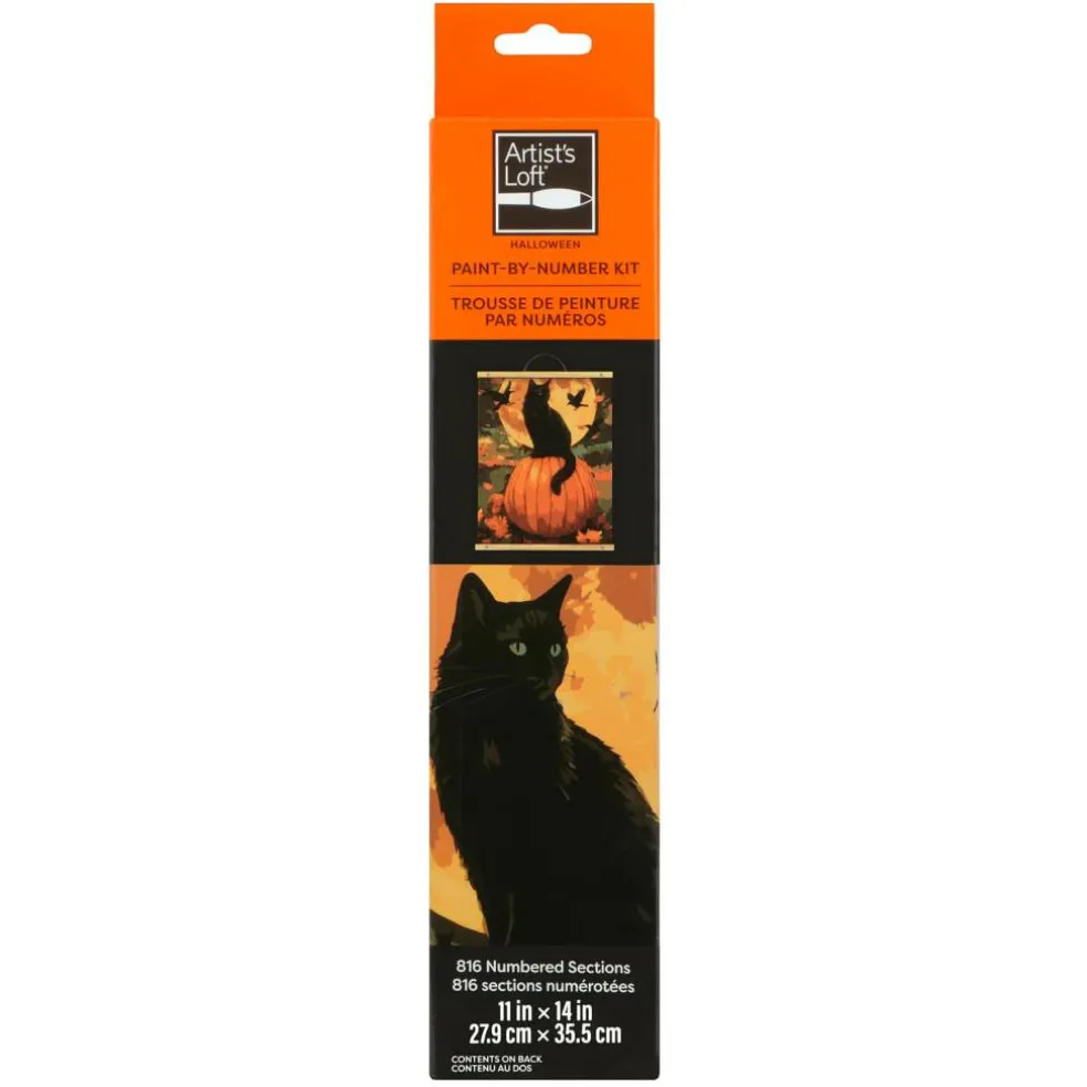 11" x 14" Cat on a Pumpkin Paint-by-Number Kit by Artist's Loft®
