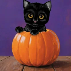 11" x 11" Cat & Pumpkin Canvas Painting Kit by Craft Smart®