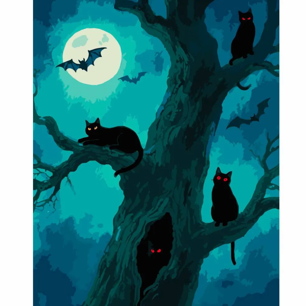 11" x 14" Cats in a Tree Paint-by-Number Kit by Artist's Loft®