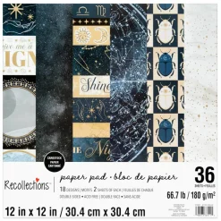 12" x 12" Celestial Double-Sided Cardstock Paper Pad by Recollections™, 36 Sheets