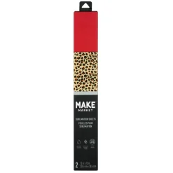 12" x 12" Classic Leopard & Red Sublimation Sheets by Make Market®