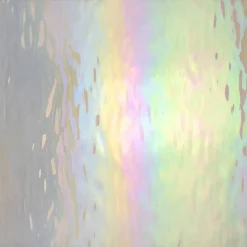 12" x 12" Clear Waterglass® Fusible Iridescent Glass Sheet