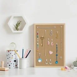 17"X 12" Cork Board for Office(Oak)
