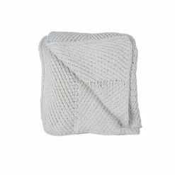 50" x 60" Cream Cotton Knit Throw by Ashland®