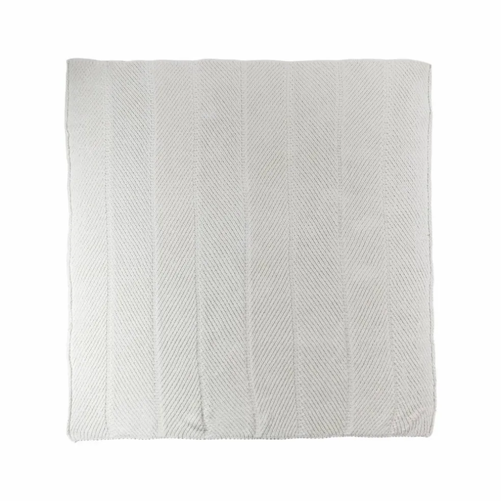 50" x 60" Cream Cotton Knit Throw by Ashland®