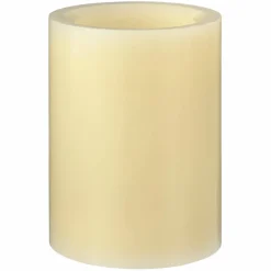 3" x 4" Cream LED Wax Pillar Candle by Ashland®