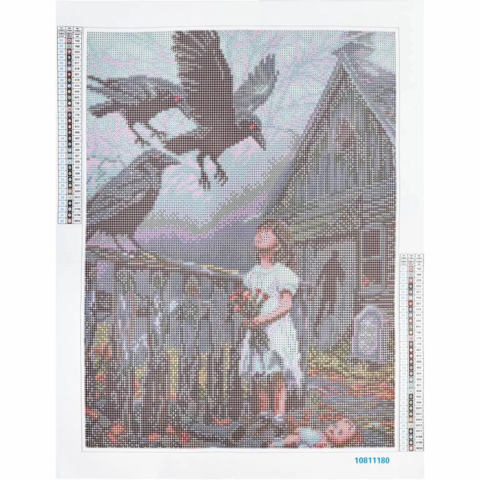 16" x 20" Crows & Girl Diamond Art Kit by Make Market®