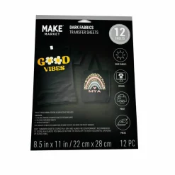 8.5" x 11" Dark Fabric Transfer Sheets, 12ct. by Make Market®