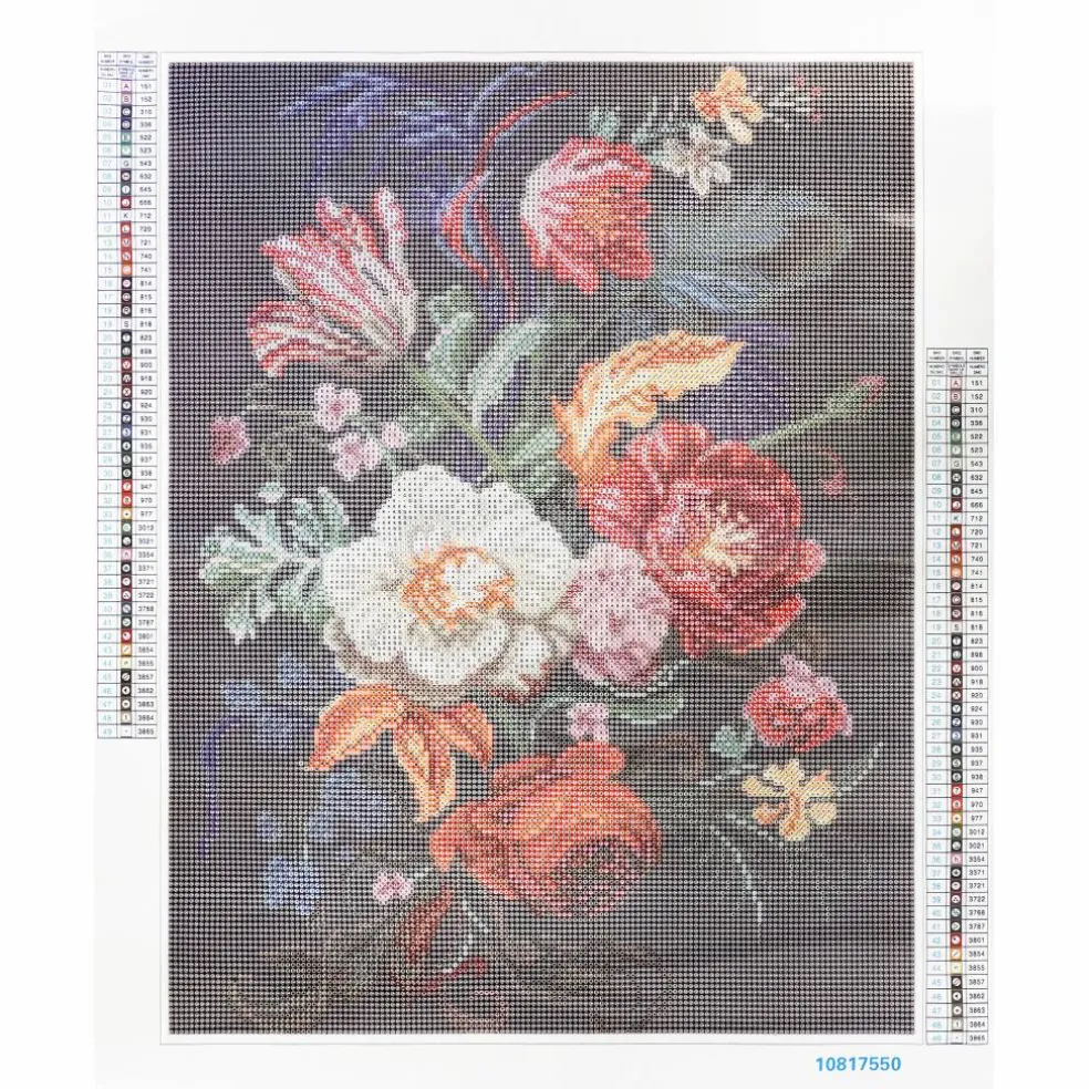 16" x 20" Dark Flowers Diamond Art Kit by Make Market®