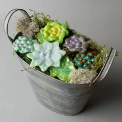 8.75"X 8.25" Deep 1.75" Succulents Mold Glass Fusing