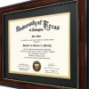 8.5x11 Diploma Frame with Double Mat – Mahogany Finish with Gold Beads, UV-Protection Acrylic, Wall Display for Certificates & 11x14 Documents
