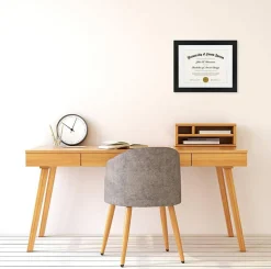 11x14 Diploma Frame with Shatter-Resistant Glass - Use as 8.5x11 Frame with Mat or 11x14 Frame without Mat - Legacy Collection - Thin Picture Frame for Wall Display - Black