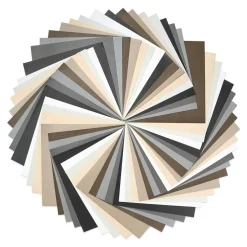 12" x 12" Embossed Print Neutrals Double-Sided Cardstock Paper Pad by Recollections™, 58 Sheets