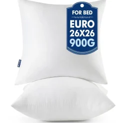 26x26 Euro Pillow Inserts 2 Pack, Throw Pillows for Couch Bed