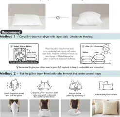 26x26 Euro Pillow Inserts 2 Pack, Throw Pillows for Couch Bed